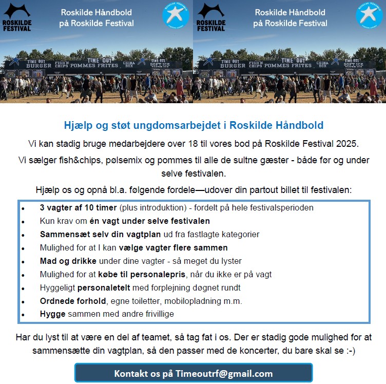 ROSKILDE HÅNDBOLD PÅ ROSKILDE FESTIVAL 2025